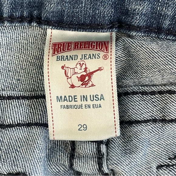 True Religion Billy Straight Leg Low Rise Y2K World Tour Denim Jeans Women Sz 29 - Picture 10 of 11